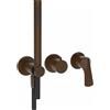 GESSI Miscelatore Doccia a Parete Gessi Ventaglio 72036 con Doccetta e Deviatore - Bronzo Scuro