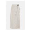 Bazar Deluxe Gonna Pantalone in Lino, avorio