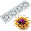 XiaoShenLu Stampo in pizzo per torta, stampi per fondente in pizzo in silicone, stampo per impressioni artigianali in zucchero, decorazione di cucina molecolare per torte commestibili, 4 fori fiore decapetale