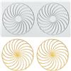 XiaoShenLu Torta Pizzo Mold, Silicone Pizzo Fondante Molds, Zucchero Craft Stampo di Impressione Stampo commestibile Torta Molecolare Decorazione Cucina, 2 fori guarnizione a spirale