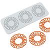XiaoShenLu Stampo in pizzo per torta, stampi per fondente in pizzo, stampi in pizzo in silicone per decorare torte, 3 fori Anello di filo