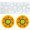 XiaoShenLu Silicone Fondante Pizzo Mat, Zucchero Craft Stampo di Impressione Torta commestibile Cucina Molecolare Decorazione, 3 fori Sole
