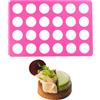 XiaoShenLu 3D cavo fuori pizzo stampo rotondo forma cioccolato stampo in silicone zucchereria torta decorazione strumento per la decorazione del dessert fai da te, diametro 3,4 cm