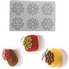 XiaoShenLu Tappetino in pizzo fondente in silicone, stampo per impronte di zucchero artigianale, torta commestibile, decorazione di cucina molecolare, 6 fori fiore piccolo