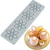 XiaoShenLu Tappetino in pizzo fondente in silicone, stampo per impronte di zucchero artigianale, torta commestibile, decorazione di cucina molecolare, 4 fori fiore esagonale