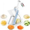 Goeasyoii Mandolina Affettatrice di Verdure, Affettatrice Manuale Verticale con Lame in Acciaio Inox, Spessore Regolabile per Patate Cipolle,Tritaverdure Multifunzionale per Cucina (S1) (Blu, S1)