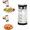 Generic Saliera e pepiera in vetro con coperchio in acciaio inox, rotazione a 360° e 4 livelli di versamento, saliera per spezie da cucina
