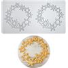 XiaoShenLu Silicone Fondante Pizzo Mat, Zucchero Craft Stampo di Impressione Torta commestibile Cucina Molecolare Decorazione, 2 fori Fiocco di Neve Corona