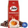 Segafredo 8x Multipack Caffe Segafredo Grani Kg 1 Rosso