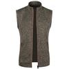 LIUYUYOUGO Maglioni da Uomo,Cardigan Senza Maniche Lavorato A Maglia da Uomo con Cerniera Completa Collo Alto Canotta con Tasche Leggero Giacca Cardigan Casual Autunnale Maglione Maglione Gillet Caf