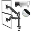MACLEAN Supporto monitor Maclean MC-136 Da tavolo per 2 schermi 17-32'' max 10kg Nero [MC-136]