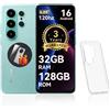 Blackview Smartphone Blackview WAVE 10 senza contratto, Android 16, 32+128 GB, doppia SIM, 120 Hz, 6,88", 32 MP, Live Photos, 5000 mAh, Face ID, Wi-Fi 5G, Doke OS 5.0