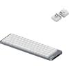 Lofree Flow 2 68 Tastiera meccanica senza fili a basso profilo con layout USA, 2,4 GHz / Bluetooth 5.3 / USB-C, argento, interruttori Surfer