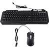 Gistuch Combinazione di tastiera e mouse cablati, 1200 DPI, luce RGB, ergonomici, 104 tasti, set da gioco in lega di alluminio per PC desktop e laptop
