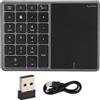 Gistuch Tastierino numerico wireless, 2,4 G, 22 tasti, touchscreen, leggero, portatile, tipo C, tastierino numerico ABS per lavori di apprendimento