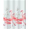 Spirella Tenda da Doccia in Poliestere Flamingo 180x200 cm Salmone