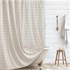 Siiluminisoy Boho Farmhouse - Tenda da doccia in tessuto, motivo floreale, 72 x 72 cm, con ganci per bagno