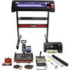 MONSTERSHOP Bundle Taglio Vinile LED Pressa a Caldo 5 in 1 Stampante Inclusa