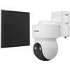 Vimar 46413.C Telecamera PT IP 4G LTE a batteria con pannello solare 3Mpx 2304x 1296 IP65 ob 3mm 120° visione notturna a colori, rilevazione movimento con PIR filtro persone, notifiche app VIEW Camera