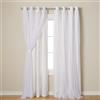 TOWN & COUNTRY LUXE Exclusive Home Curtains Town & Country Luxe Catarina Coppia di Tende oscuranti e velate con Occhielli Superiori, Tessuto, Bianco Invernale, 52x84, 2 unità