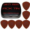 Dirty Riffs Dunlop - 6 plettri Dunlop Flow per chitarra, standard, 1 mm, in pratica confezione di latta