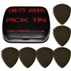Dirty Riffs Dunlop Flow - 6 plettri standard per chitarra, 2,00 mm, in una pratica scatola di latta