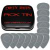 Dirty Riffs Dunlop Delrin Prime Grip - 12 plettri per chitarra, 1,50 mm, colore: grigio