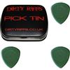 Dirty Riffs Dunlop Flow Jumbo - 3 plettri per chitarra, 2,00 mm, in una pratica scatola di latta