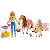 Barbie Ranch Chelsea, Playset Giocattolo con Due Bambole, Cavalli e Accessori, per Bambini 3 + Anni, FXH15, Imballaggio Standard