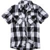Brandit Check camicia a maniche corte, bianco/nero,