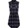 Brandit Gracey camicia lunga senza maniche da donna, grigio nero,