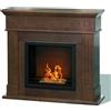 Your Self Srl Camino a bioetanolo biocamino da terra Cambridge in legno Marrone 110x37x102h