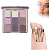 Grgowe Multi Finish Eyeshadow Palette, Palette di Ombretti, Palette with 9 Different Eyeshadows with Different Finishes, Non si Sbriciola, Adatto a Diversi Tipi di Trucco, Con Pennello per il Trucco