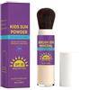 Generico Cipria solare minerale per bambini SPF 30, protezione solare in polvere con pennello per cuoio capelluto, delicata, senza effetto bianco e non untuosa, formato viaggio da 8g per neonati (1Pezzo)