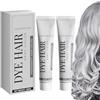 BAInuai Colore per capelli istantaneo, grigio argento, grigio argento, colore per capelli, colore argento, grigio argento, grigio chiaro, colore argento, per tutti i tipi di capelli, 100 ml (2 pezzi)