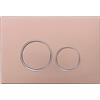 Parama Placca di scarico doppio tasto in ABS rosa gold opaco e cromato