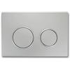 Parama Placca di scarico doppio tasto in ABS silver grey opaco e cromato