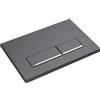 Parama Placca di scarico doppio tasto in ABS gun metal e cromato