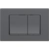 Parama Placca di scarico doppio tasto in ABS gun metal