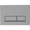 Parama Placca di scarico doppio tasto in ABS silver grey opaco e cromato