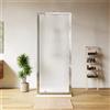 Parama Box doccia tre lati 80x90x80cm con porta battente profili cromati e vetro 6mm stampato h185 | Madagascar