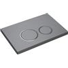 Parama Placca di scarico doppio tasto in ABS gun metal e cromato