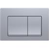 Parama Placca di scarico doppio tasto in ABS silver grey opaco