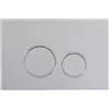 Parama Placca di scarico doppio tasto in ABS silver grey opaco e cromato
