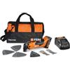 FEIN Multimaster AMM 500 Plus 2.0 Ah NYLON BAG EDITION, Set di 18 accessori segare e levigare, compatibile batterie AMPShare/Bosch 18 V, con caricabatteria, 1 batteria 18 V/2Ah incl. Borsa nylon FEIN