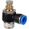 DeVow T a gomito in ottone 1/8 1/4 3/8 1/2 BSPT maschio femmina 4 6 8 10 12 14 16mm tubo raccordo pneumatico push-in for collegare la valvola SL(SL,12-01_-)