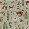 VEELIKE Carta da Parati Foresta Marroni Fungo Carta da Parati Floreale Vintage 44.5 cm × 300 cm Fotomurali da Parete Camera da Letto Decorazioni Parete Bagno Pellicola Adesiva per Mobili Rimovibile