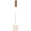 Zafferano Carolina Pro LED lampada da tavolo Avorio lucido-Bronzo spazzolato