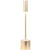 Zafferano Carolina Pro LED lampada da tavolo Ottone Spazzolato