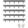 VEVOR Bordatura in Acciaio Metallo Antiruggine per Giardino, Bordatura Pieghevole per Prato Resistente, Facile da Installare, Divisorio Aiuole, Grigio Scuro 5 Pezzi 990 x 156 x 1,5 mm